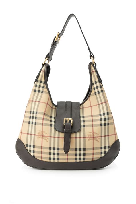 Burberry Haymarket Hobo Bag 